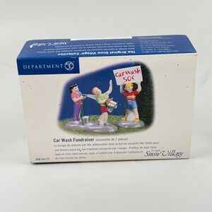Department 56 Snow Village Car Wash Fundraiser 2 Piece Set 56.55177